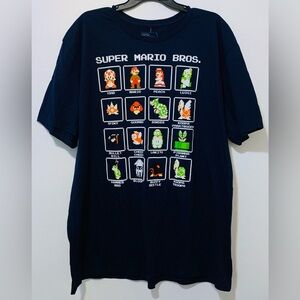 Nintendo Super Mario Men's Super Mario Character Graphic Tee Size 3XL